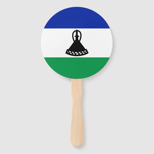 Éventail Drapeau du Lesotho (Devant)