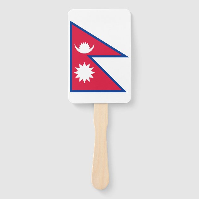 Éventail Drapeau du Népal (Devant)