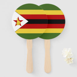 Éventail drapeau du Zimbabwe