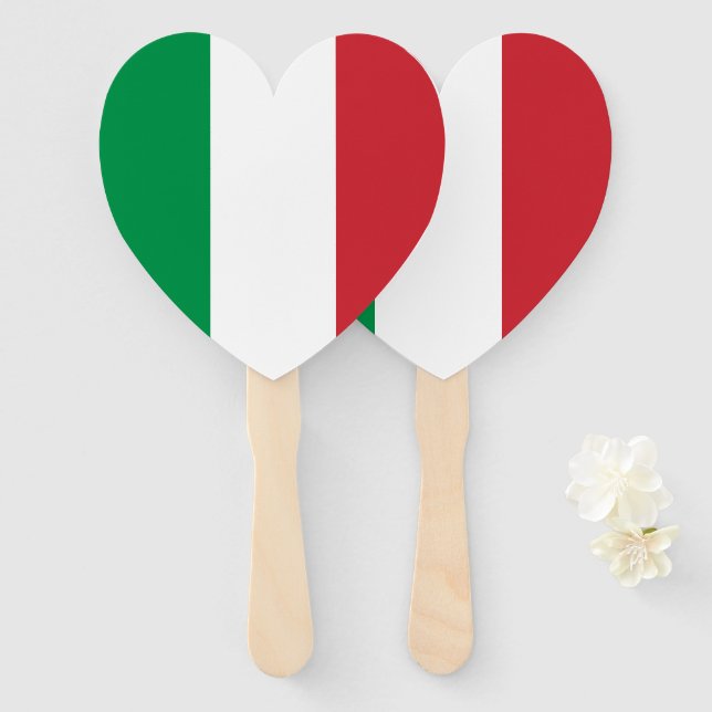 Éventail Drapeau italien Italie fête de mariage personnalis (Devant et derrière)