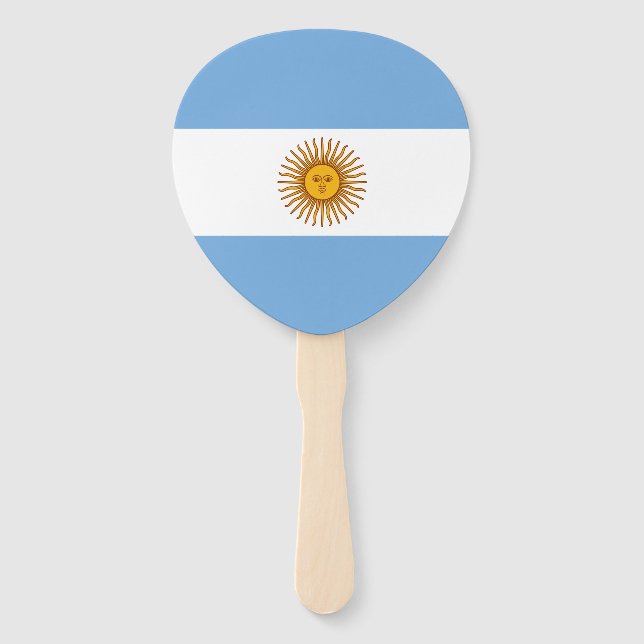 Éventail Drapeau patriotique argentin (Devant)