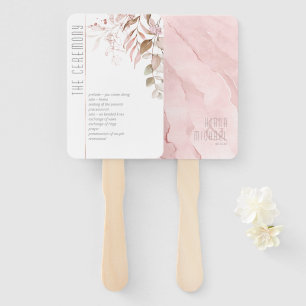 Éventail Dreamy Foliage Mariage Ceremony Blush Pink ID817
