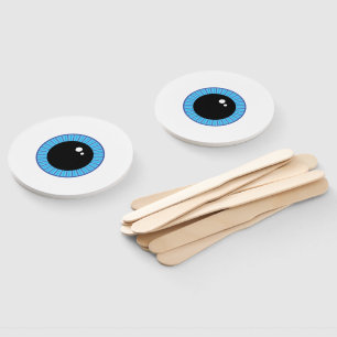 Éventail Drôle Mignonne Bleu Eyeball