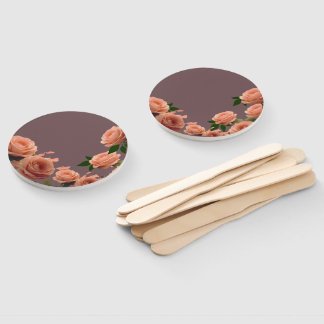 Éventail Dusty Mauve Peach Rose Petals Promises Wedding