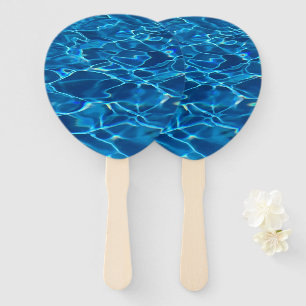 Éventail Eau de la piscine bleu foncé