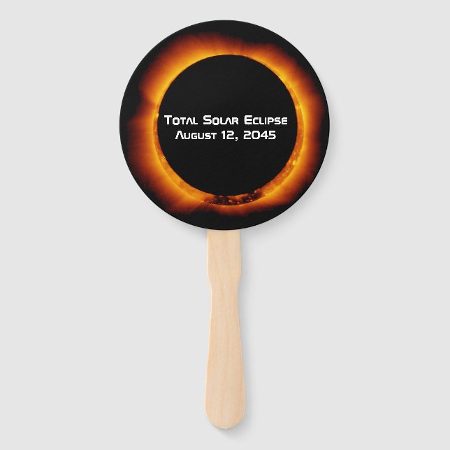 Éventail Éclipse solaire totale 2045 (Devant)