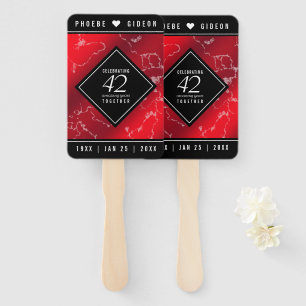 Éventail Élégant 42e anniversaire du Mariage Jasper