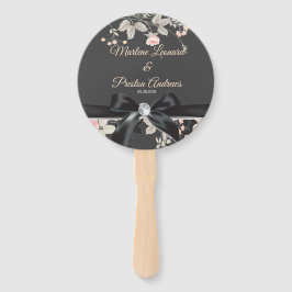 Éventail Elégant chic aquarelle Floral Wedding Programme