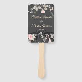 Éventail Elégant chic aquarelle Floral Wedding Programme