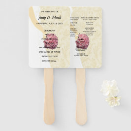 Éventail Elegant Cream Mariage Gown Programme