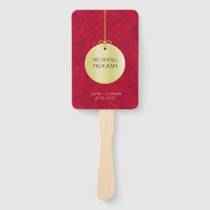 Éventail Élégant Crimson rouge or luxueux Programme Royal