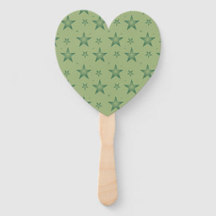 Éventail Élégant et élégant Olive Stars sur Sage Green