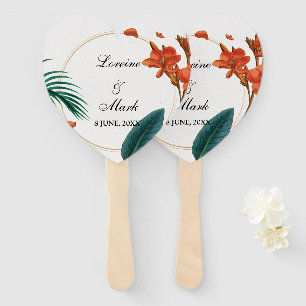 Éventail Élégant Mariage floral tropical
