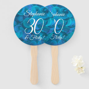 Éventail Elégant Ocean Blue 30 et Flirty Birthday