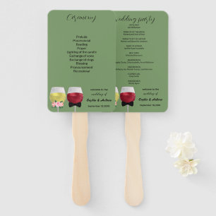 Éventail Élégant programme de mariage des vins de couple Vi