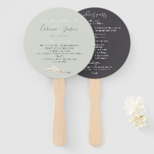 Éventail Élégant programme de mariage Lunaria Fans à la mai
