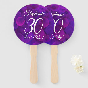 Éventail Élégant Purple 30 et Flirty Anniversaire Hand Fa