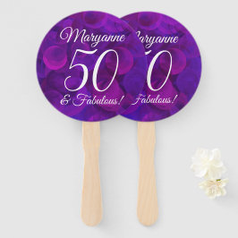 Éventail Elégant Purple 50 et Fabuleux fête d'anniversaire