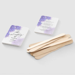 Éventail Elégant Purple Aquarelle Succulents Menu Mariage