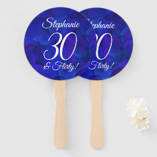 Éventail Elégant Royal Blue 30 et Flirty Birthday