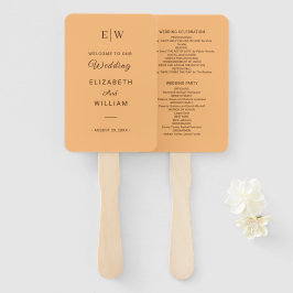 Éventail Élégant simple Mariage de monogramme