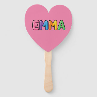 Éventail Emma Lettres Bulles Colorées Nom Mignon