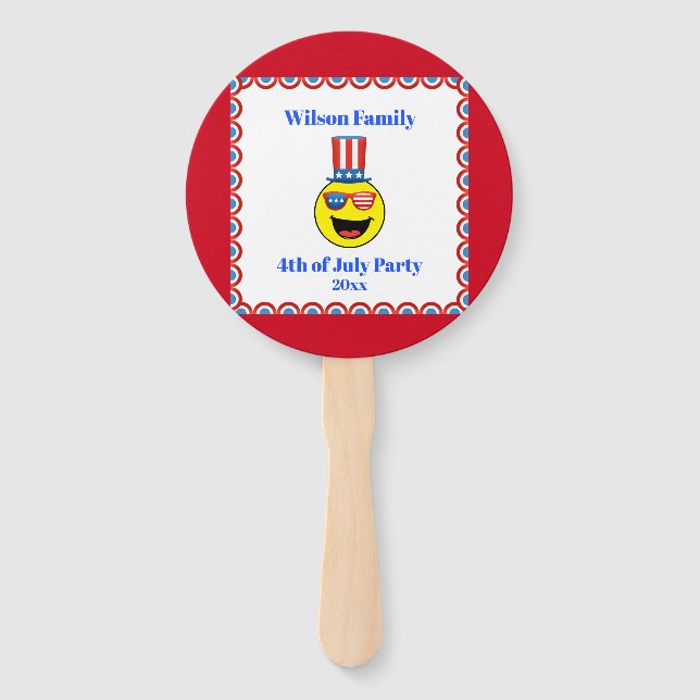 Éventail Emoji, Cool du parti 4 juillet (Devant)