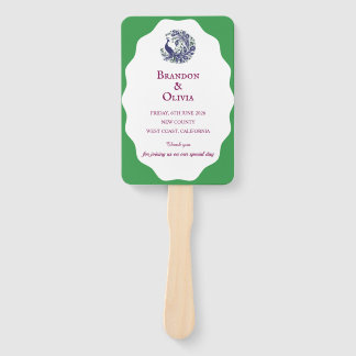 Éventail Ensemble de programmes de mariage et d'éventails P