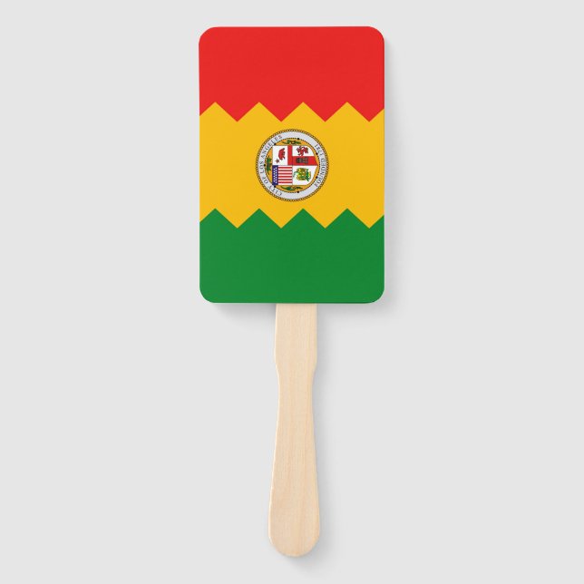 Éventail Ensemble de ventilateur à main avec drapeau de Los (Devant)