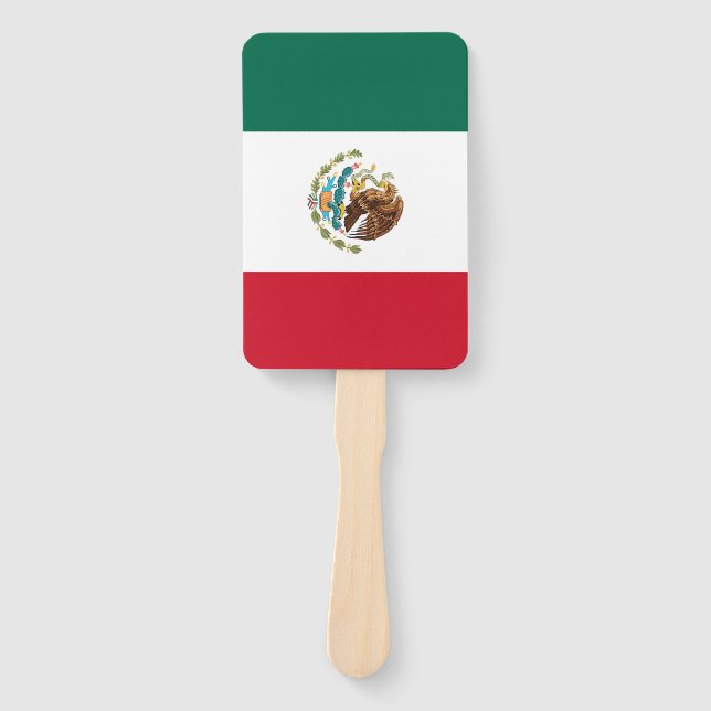 Éventail Ensemble de ventilateur à main avec drapeau du Mex (Devant)