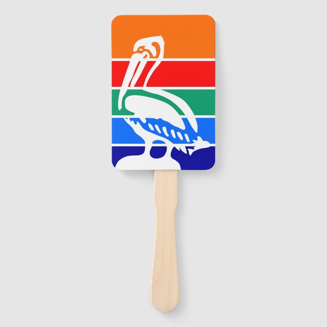 Éventail Ensemble de ventilateurs à main avec drapeau de Sa (Devant)