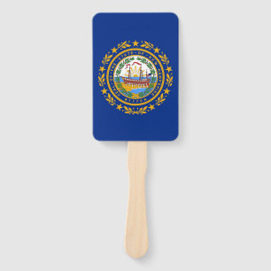 Éventail Fan à main avec drapeau du New Hampshire, USA