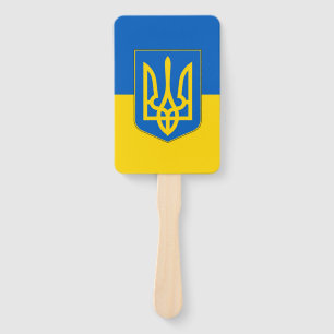 Éventail Fan à main avec drapeau d'Ukraine