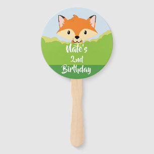 Éventail Fan de main de Fox d'animaux de région boisée
