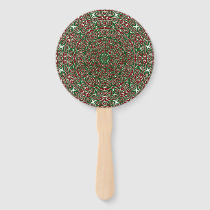 Éventail Fancy Orné Maximaliste Groovy Noël Mandala