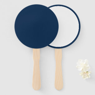 Éventail Fans d'événements personnalisés Oxford Blue + Whit
