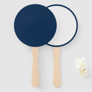 Éventail Fans d'événements personnalisés Oxford Blue + Whit