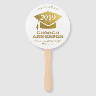 Éventail Fans d'obtention du diplôme - diplômé d'or