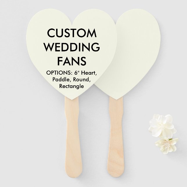 Éventail FANS MARIAGE IVOIRE Personnalisé (Devant et derrière)