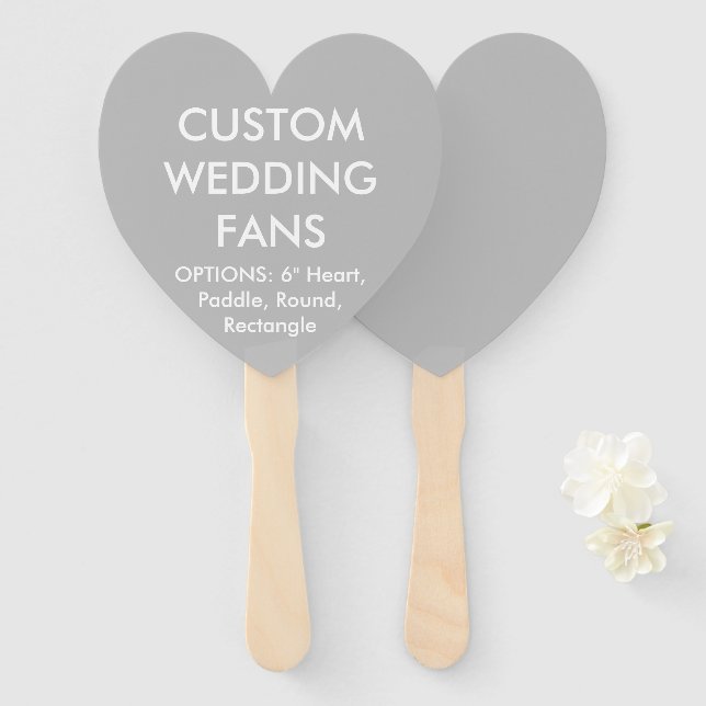 Éventail FANS MARIAGES Personnalisés EN SILVER GRAS (Devant et derrière)