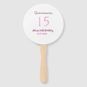 Éventail Fée rose 15e anniversaire simple moder quinceanera