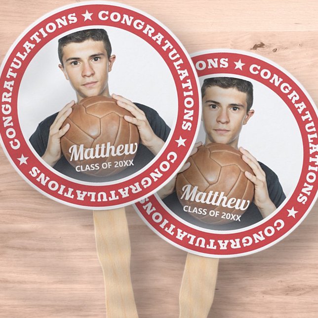 Éventail Félicitations Classe Grad de 20XX Photo moderne (Créateur téléchargé)