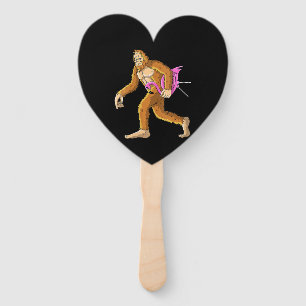 Éventail Femme Bigfoot Avec Flamant rose Animal Costume Cad