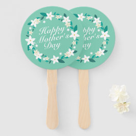 Éventail Fête des mères élégante couronne de fleurs | Venti