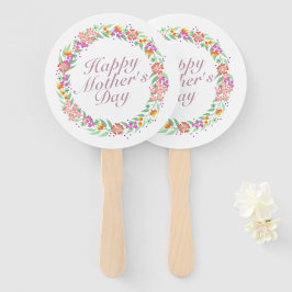 Éventail Fête des mères joyeuses et élégantes Fan de couron