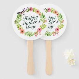 Éventail Fête des mères joyeuses et élégantes Fan de couron