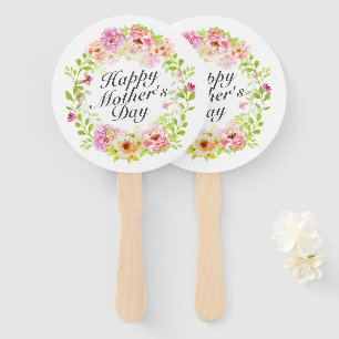 Éventail Fête des mères joyeuses et élégantes Fan de couron