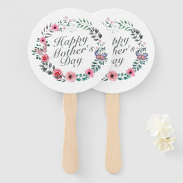 Éventail Fête des mères joyeuses et élégantes Fan de couron