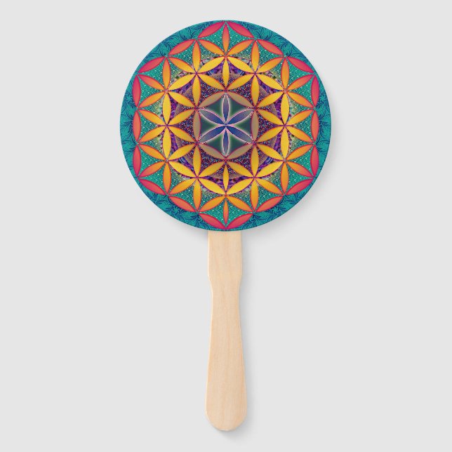 Éventail Fleur de vie Mandala (Dos)