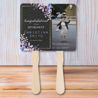 Éventail Fleur moderne Pastel Aquarelle Parti de retraite